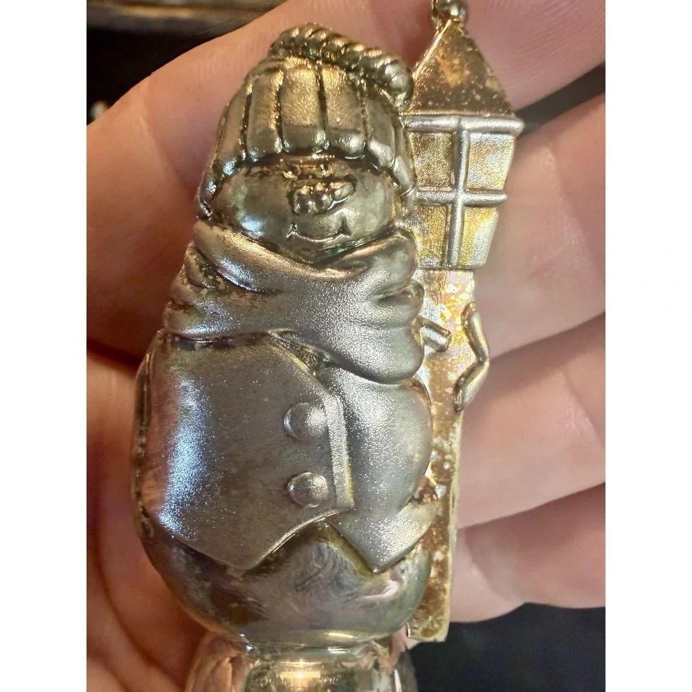 Wallace Snowmen Bell Set of 3  Christmas Holiday Silver plated In Box